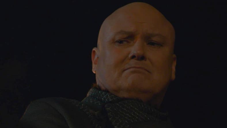 Varys (Conleth Hill) prepares to accept his fate in Game of Thrones Season 8 Episode 5 “The Bells” (2019), HBO