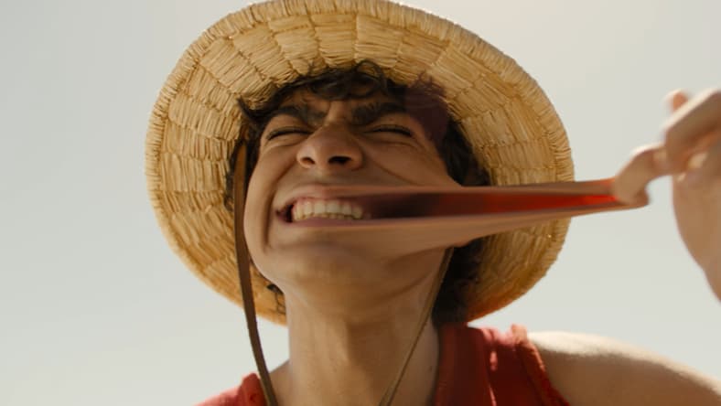 One Piece. Iñaki Godoy as Monkey D. Luffy in season 1 of One Piece. Cr. Courtesy of Netflix © 2023