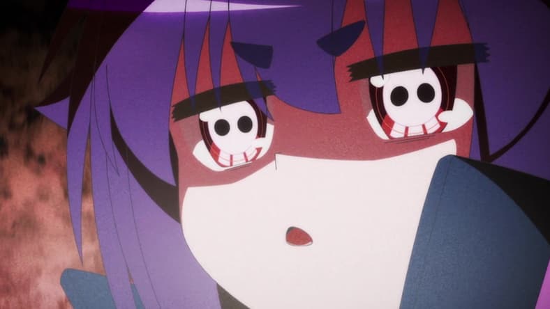 Yayoi Hozuki's declaration against Ai Kamiyo's God in Dark Gathering Episode 8 "Betrothed to Divinity" (2023), OLM