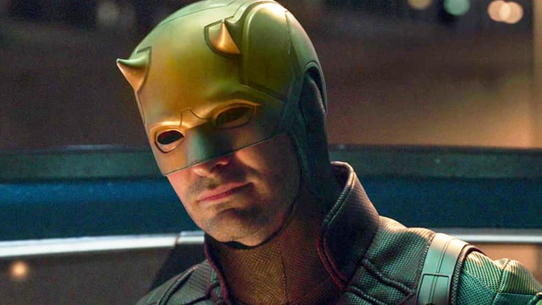 Daredevil (Matt Murdock) attempts to diffuse a tricky situation in She-Hulk: Attorney at Law Season 1 Episode 8 "Ribbit and Rip It" (2022), Marvel Entertainment