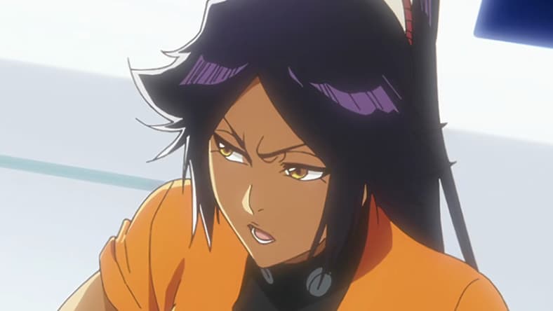Yoruichi Shihouin (Wendee Lee) grows impatient in Bleach: Thousand-Year Blood War Episode 22 "Marching Out The Zombies" (2023), Pierrot