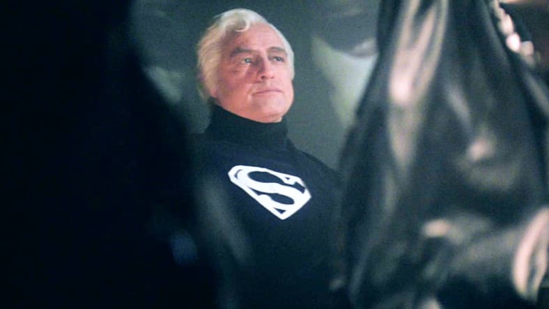 Jor-El (Marlon Brando) sentences Zod (Terrence Stamp) and his associates in Superman: The Movie (1978), Warner Bros. Pictures