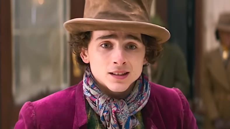 Willy Wonka (Timothée Chalamet) is disappointed that his chocolate was not well received in Wonka (2023), Warner Bros. Pictures