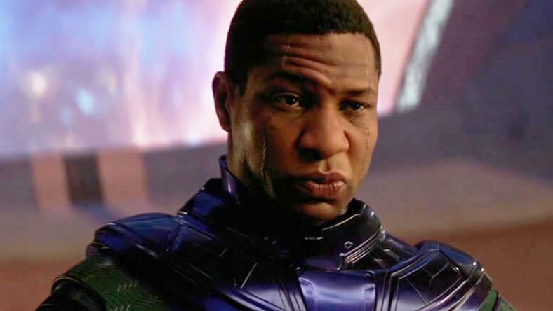 Kang the Conqueror (Jonathan Majors) is unamused with Janet's (Michelle Pfeiffer defiance Ant-Man and the Wasp: Quantumania (2023), Marvel Entertainment