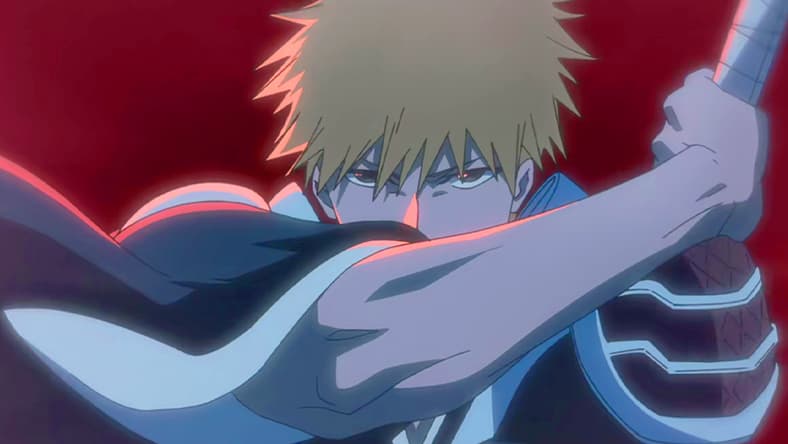 Ichigo (Masakazu Morita) prepares to battle the entire Bambies team at once in Bleach: Thousand-Year Blood War Episode 21 "The Headless Star" (2023), Studio Pierrot