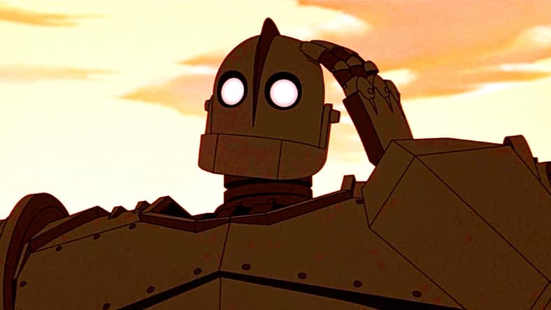 The robot turns out to be simple and friendly in The Iron Giant (1999), Warner Bros. Pictures