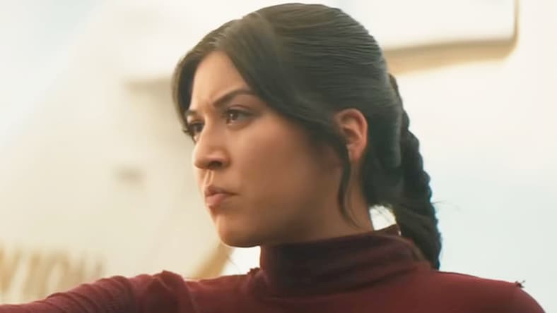 Echo (Alaqua Cox) takes some target practice in Echo (2024), Marvel Entertainment