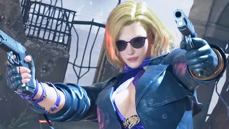 Nina Williams (Mary Elizabeth McGlynn) makes a quick escape in Tekken 8 (2024), Bandai Namco
