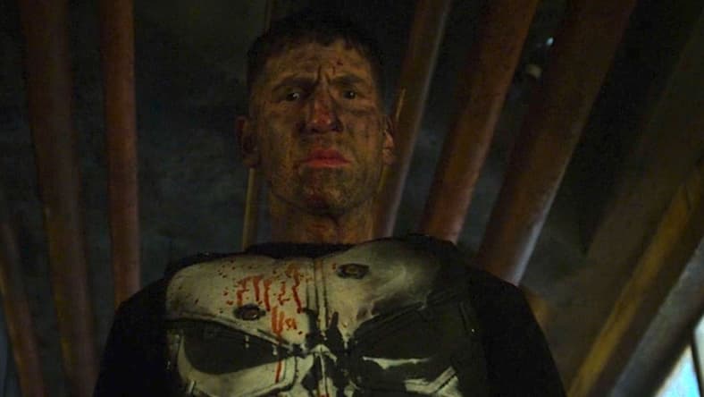 The Punisher (Jon Bernthal) leaves no man alive in The Punisher Season 1 Episode 11 "Danger Close" (2017), Marvel Entertainment
