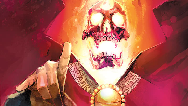 A Spirit of Vengeance overtakes Doctor Strange on Rod Reis' cover to Doctor Strange: Damnation Vol. 1 #3 (2018), Marvel Comics