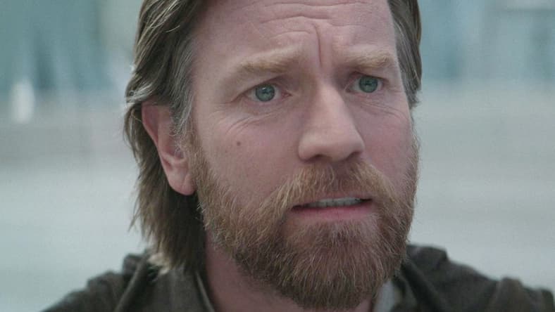 Obi-Wan (Ewan McGregor) bids farewell to Princess Leia (Vivien Lyra Blair) in Obi-Wan Kenobi Season 1 Episode 6 (2022), Disney Plus
