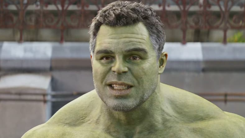 The Hulk (Mark Ruffalo) attempts to take the Time Stone from The Ancient One (Tilda Swinton) in Avengers: Endgame (2019), Marvel Entertainment