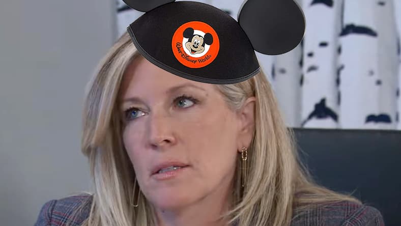 Carly (Laura Wright) has a tough talk with Ava (Maura West) in General Hospital, February 13th, 2024 (2024), ABC