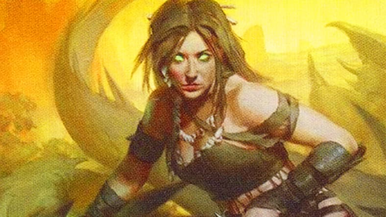 Meren of Clan Nel Toth via Card #52 Magic: The Gathering - Secret Lair Drop, Wizards of the Coast. Art by Cynthia Sheppard.