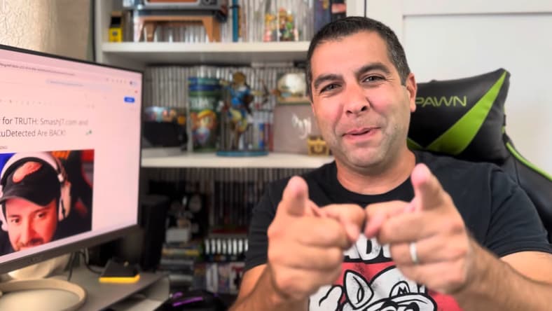 Smash JT celebrates his website being reinstated in The TRUTH Prevails - SmashJT.com is BACK!! #KotakuDetected, Smash JT, on YouTube