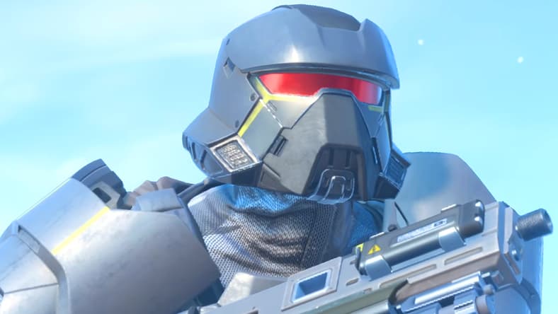 A Helldiver rushes into battle sporting his new Polar Patriot armor in Helldivers 2 (2024), Arrowhead Studio Games