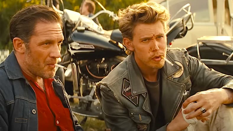 Tom Hardy stars as Johhny and Austin Butler as Benny in The Bikeriders (2024), Focus Features