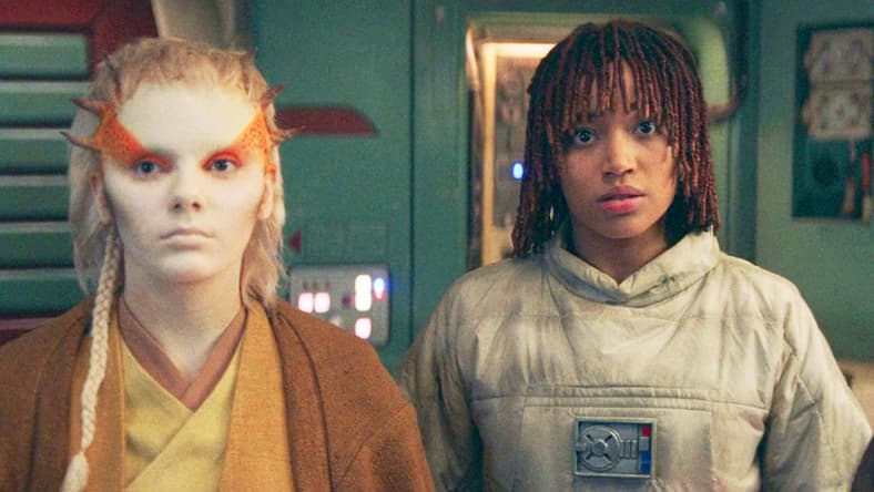 Osha (Amandla Stenberg) has a question for Jecki Lon (Dafne Keen) in The Acolyte Season 1 Episode 4 "Day" (2024), Disney