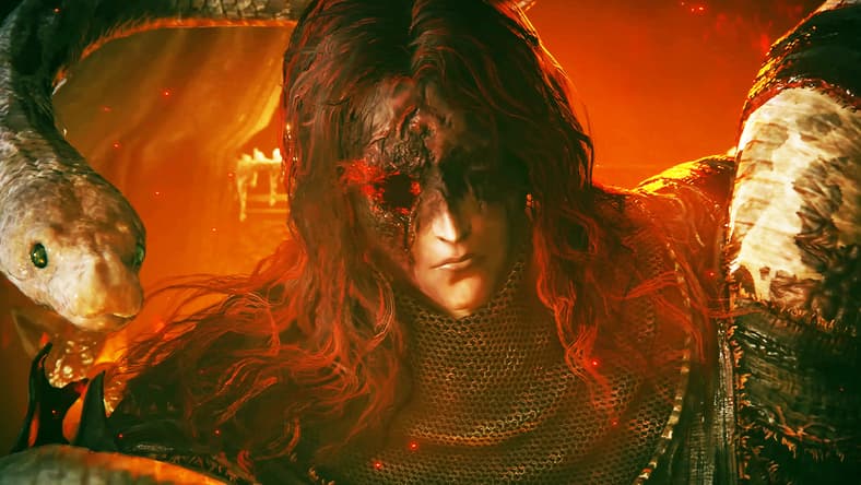 Messmer (Jack Barton) goads The Tarnished into continuing their fight in Elden Ring: Shadows of the Erdtree (2024), FromSoftware