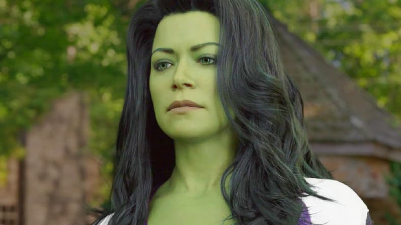 Jen (Tatiana Maslany) watches as K.E.V.I.N. makes good on his promises in She-Hulk: Attorney at Law Season 1 Episode 9 "Whose Show Is This?" (2022), Marvel Entertainment