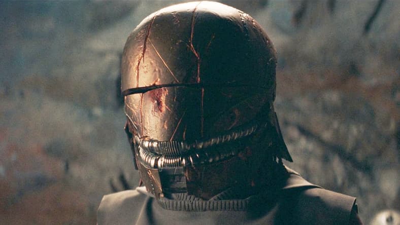 Osha (Amandla Stenberg) dons Qimir's (Manny Jacinto) helmet in The Acolyte Season 1 Episode 6 'Teach/Corrupt' (2024), Disney