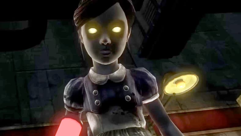 A Little Sister prepares to strike in BioShock 2 (2010), 2K Games