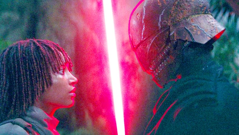 Mae (Amandla Stenberg) comes face-to-face with one of the universe's first Sith in The Acolyte (2024), Disney