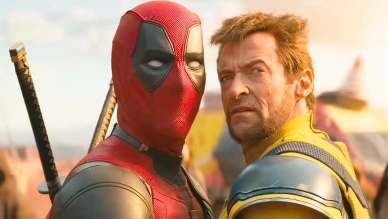 Deadpool (Ryan Reynolds) and Wolverine (Hugh Jackman) find themselves the captives of Cassandra Nova (Emma Corin) in Deadpool & Wolverine (2024), Marvel Entertainment
