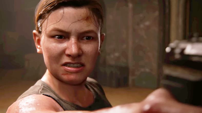 Abby (Laura Bailey) prepares to finally take her revenge on Ellie (Ashley Johnson) in The Last of Us Part II (2020), Naughty Dog
