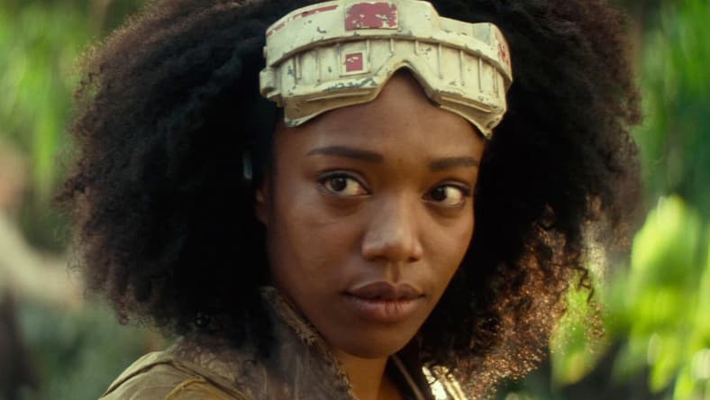 Jannah (Naomi Ackle) readies herself to explore the galaxy with Lando Calrissian (Billy Dee Williams) in Star Wars Episode IX: The Rise of Skywalker (2019), Lucasfilm