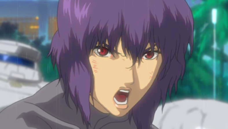 Major Kusanagi (Atsuko Tanaka) undergoes a diagnostics scan in Ghost in the Shell: Stand Alone Complex Episode 21 "Eraser" (2005), Production I.G.