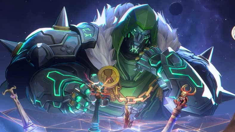Dr. Doom (Travis Willingham) executes his machinations in Marvel Rivals (2024), NetEase Games