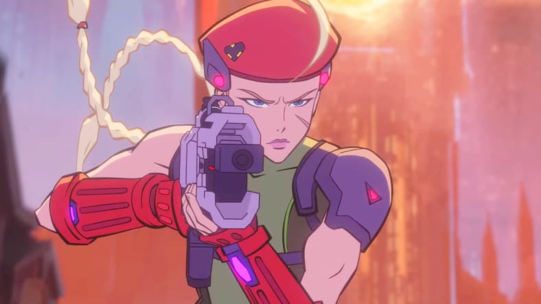 Widowmaker (Chloé Hollings) does her best Cammy cosplay in Overwatch 2 (2022), Blizzard Entertainment