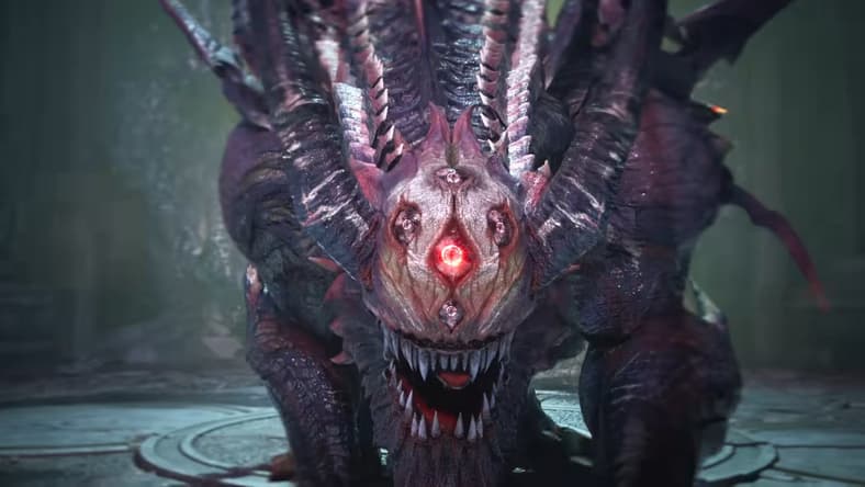 Asterion scanning the hero's party in MIR5 (2025), WeMade.