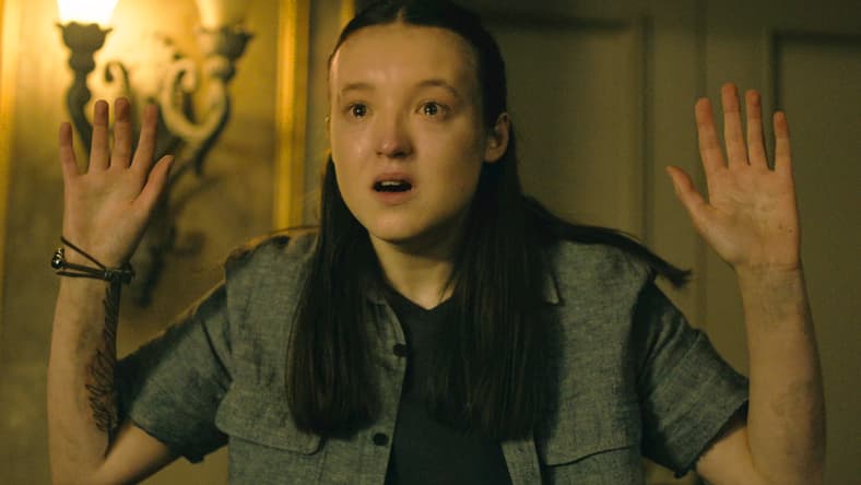 Ellie (Bella Ramsey) surrenders herself to Abby (Kaitlyn Dever) in The Last of Us Season 2 Episode 7 "Convergence" (2025), HBO