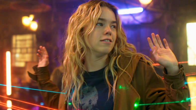 Kara Zor-El (Milly Alcock) warns the Brigands against opening fire in Supergirl (2026), DC Studios
