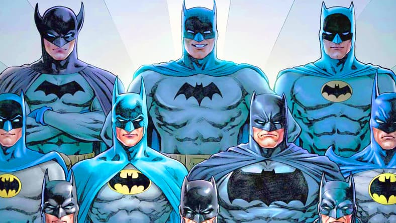 Batman takes a trip through the ages on Nicola Scott's Artist Spotlight variant cover to Batman Vol. 2 #152 "Happy Endings" (2024), DC