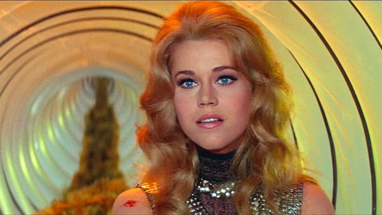 Jane Fonda needs more information in Barbarella (1968), Paramount Pictures