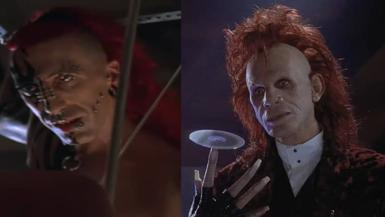 Separated at birth: Captain Howdy (Dee Snider) from Dee Snider's Strangeland (1998) Artisan Entertainment & The Trickster (T. Ryder Smith) from Brainscan (1994) Triumph Films
