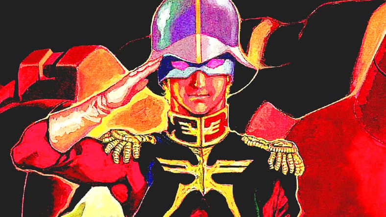 Char Aznable salutes the Principality of Zeon's fighting forces on Yoshikazu Yasuhiko's cover to Mobile Suit Gundam: The Origin Vol. 13 (2006), Kadokawa Shoten