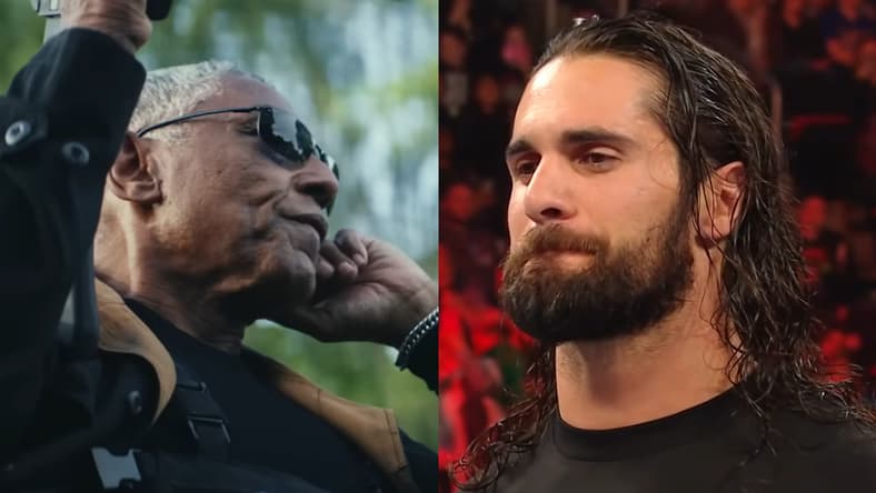 Sidewinder (Giancarlo Esposito) provides a sit-rep update in Captain America: Brave New World (2025), Marvel Entertainment / Seth Rollins has his drive questioned by Triple H during WWE Raw (Dec 2018) WWE YouTube