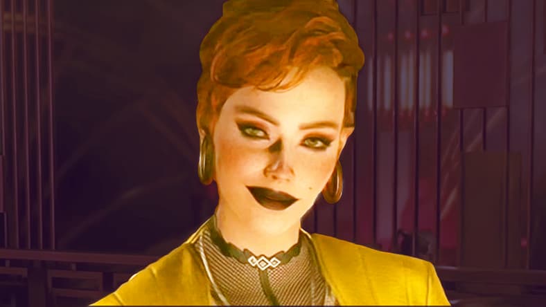 Aurore (Leonie Schliesing) invites V to roll the dice in Cyberpunk 2077: Ultimate Edition (2025), CD Projekt Red