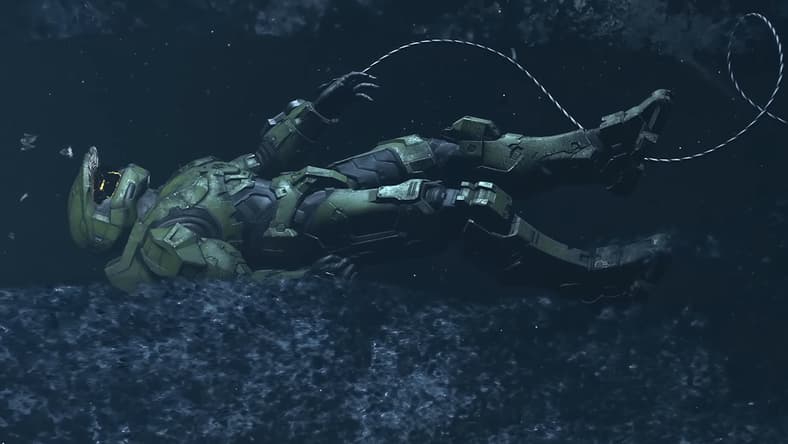Master Chief (Steve Downes) is found drifting through space in Halo Infinite (2021), Xbox Game Studios