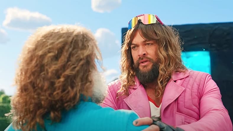 Jason Momoa says "Vaya con Dios" to Jack Black in A Minecraft Movie (2025), Legendary Pictures