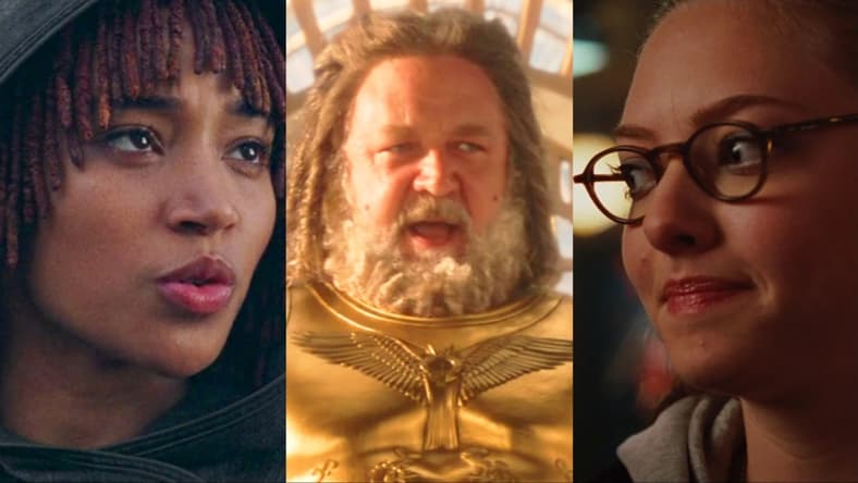 Amandla Stenberg in The Acolyte: Russell Crowe in Thor: Love and Thunde: Amanda Seyfried in Jennifer's Body/ Blu-ray Screenshots