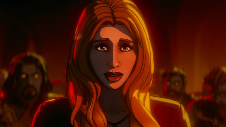 The Scarlet Witch (Elizabeth Olsen) brings the Asgardians under her control in Marvel Zombies Season 1 Episode 3 (2025), Marvel Entertainment