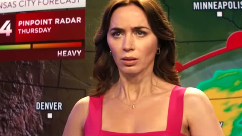 A tongue-tied Emily Blunt sees a storm coming in Disclosure Day (2026), Universal Pictures