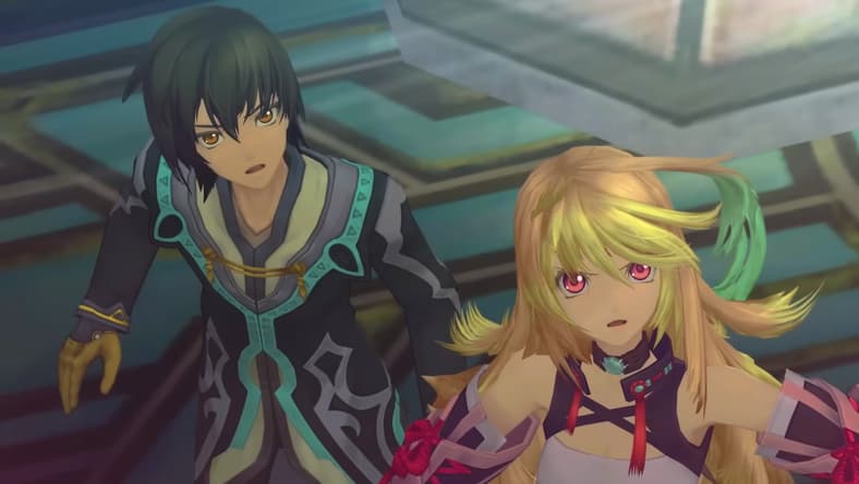 Jude (Tsubasa Yonaga) and Milla (Miyuki Sawashiro) on guard in Tales of Xillia Remastered (2025), Bandai Namco Entertainment