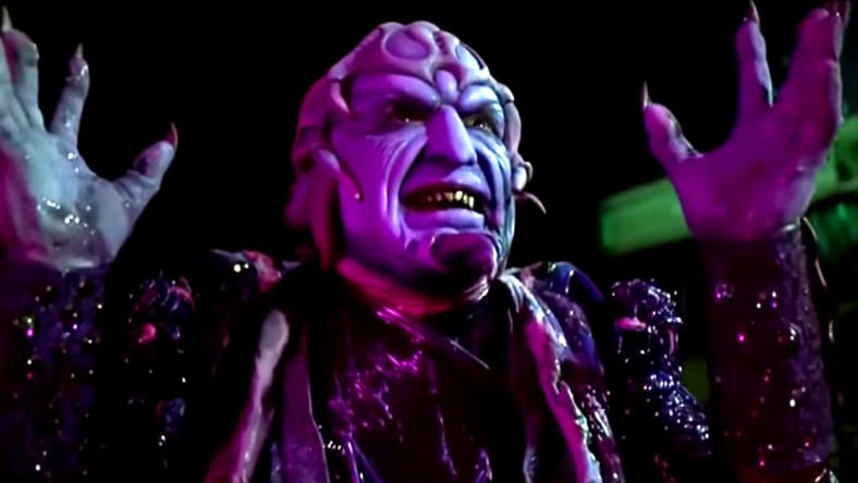 Ivan Ooze (Paul Freeman) is out of the can in Mighty Morphin Power Rangers: The Movie (1995), 20th Century Fox