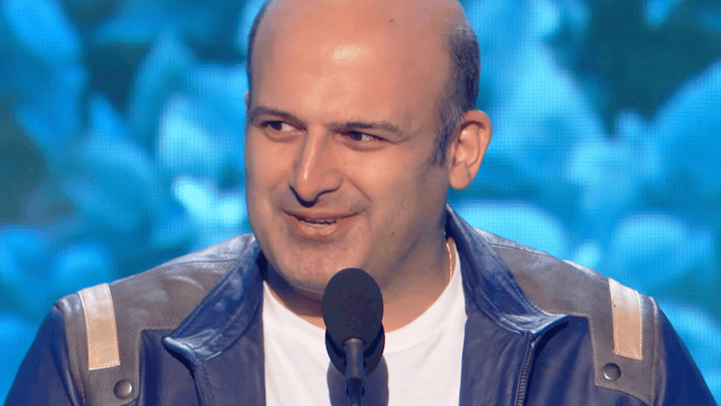 Tencent Buisness Development Director Amir Satvat accepts the first ever TGA Game Changer award at The Game Awards 2024